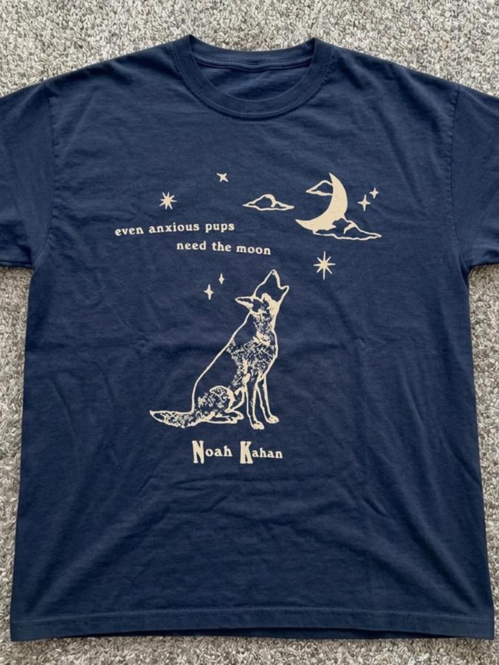 Noah Kahan even anxious pups need the moon shirt, NK folk music tee - Picture 1 of 2